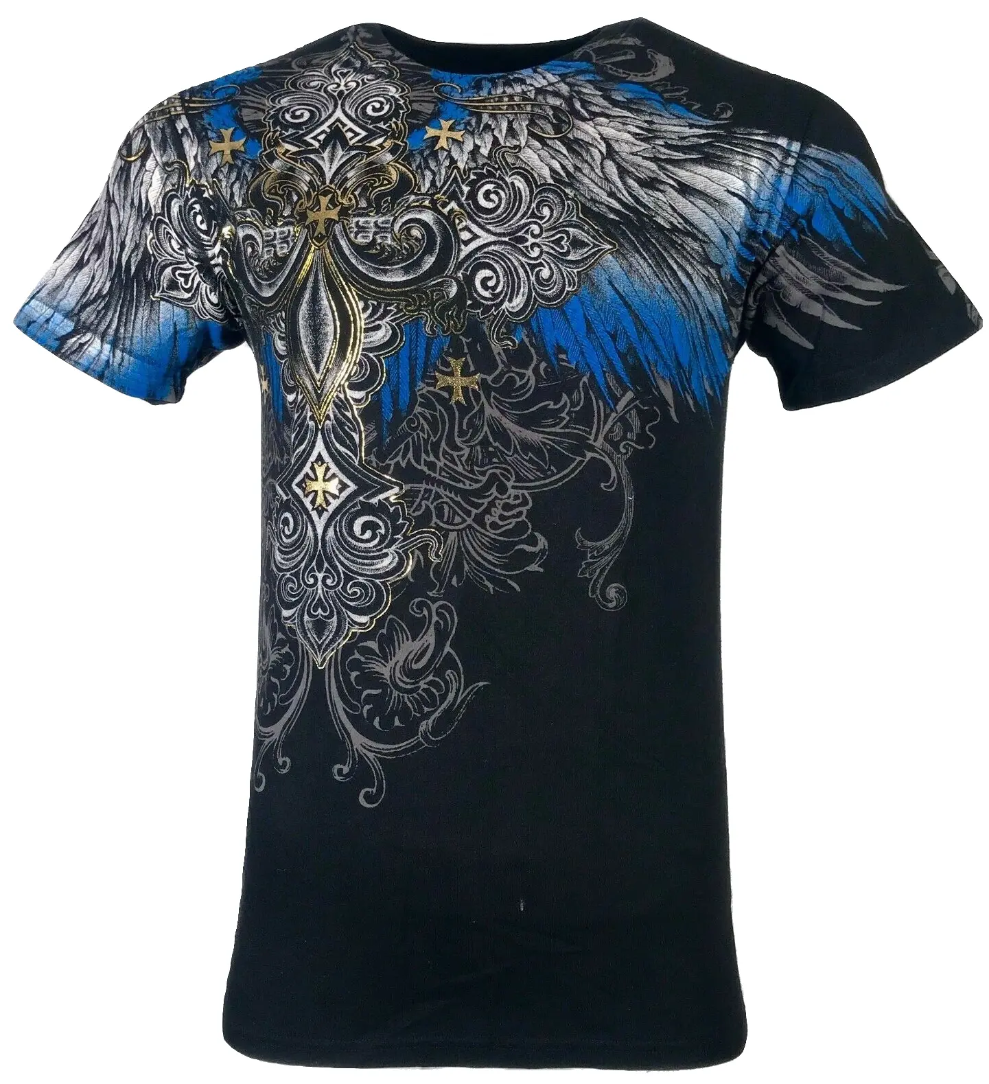 Xtreme Couture by Affliction Men's Ensign Graphic T-Shirt - Menswear Top, Short-Sleeve Crewneck, 100% Cotton, Biker MMA Casual Style, Letter Print, Machine Washable