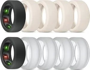 10 Pack Cover for Oura Ring Gen 4 & 3/ULTRAHUMAN Ring AIR, Anti-Scratch Elastic  Protector Case Accessories for Women Men Working Out Gym (10 Colors - Set 10, M (11/12/13/14/15))