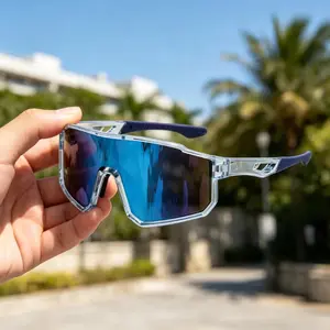 UV400 Oversized Sunglasses — Windproof and Dustproof Sports Goggles for Outdoor Cycling and Skiing