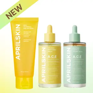 [APRILSKIN Official] Face-to-Body Pore-to-Glow Routine SetㅣCalendula Peel Off mask & A.C.E. 3-SECOND Soothing & Brightening Serum Duo | Vitamin C + Kojic Acid |Cares for Uneven Skin Tone, Clogged Pores, Dead Skin Cells | Gentle Exfoliation | K-beauty