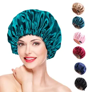 Satin Shower Cap - Breathable, quick drying, waterproof, cute design shower cap