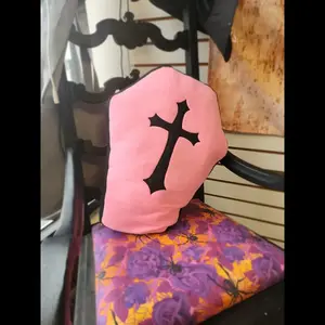🖤 Fleece Coffin-Shaped Pillow - 19" x 13" ✨