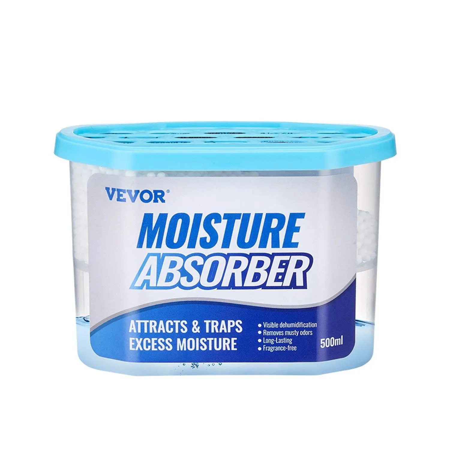 【Summerfinds】Vevor Moisture Absorbers 6 Pack, 10.8 Oz Portable Humidity Absorber Boxes for Your Bathroom, Closet & Car, Dehumidifier with Fragrance Free, Navy Blue