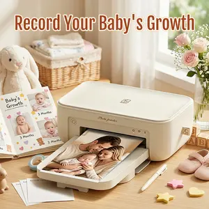 4x6 Wireless Photo Printer for Kids - Instant Prints with 4PASS Technology & AR Video Feature, Portable & Compact, Perfect for Scrapbooking, Baby Shower Gifts, Parties, and Journals