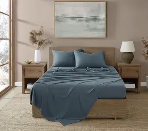 Brooklyn Loom 300TC 100% Rayon from Bamboo 4-Piece King Sheet