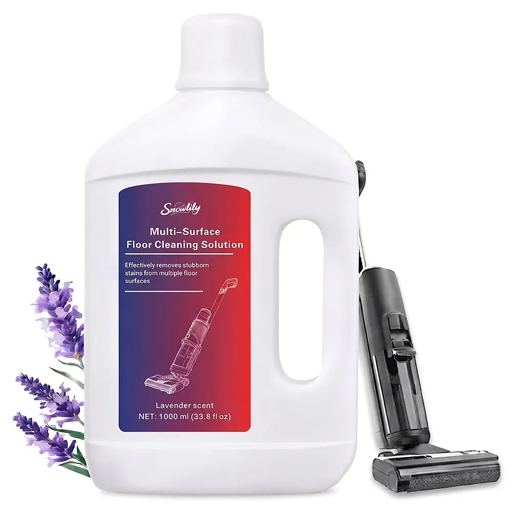 Snowlily 1L (33.8 fl oz) Multi-Surface Scented Floor Cleaner Refill, Deep-Cleaning, Quick-Drying, Low-Foam Formula Helps Minimize Pipe Residue, Compatible with Robot Vacuum Mops, Wet Dry Vacuums & Floor Washers, for Wood, Tile & Marble