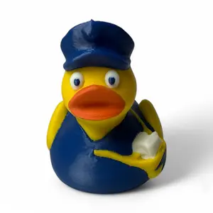 Mail Carrier Duck – 3D-Printed Postal Duck Collectible with Satchel, Hat & Delivery Vibes