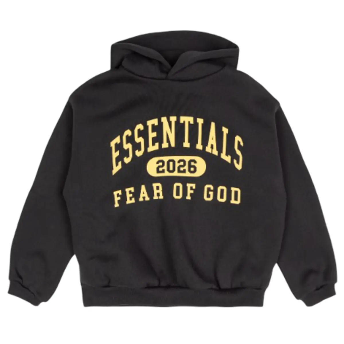 Fear of God Essentials Classic Hoodie Vintage Black Kid's Fashion Tops New