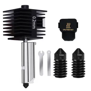 Upgrade Hotend Kit for Bambu Lab A1/A1 Mini, Hot End Assembly 0.2/0.4/0.6mm Hardened Steel Nozzle &  Sock for Bambu Lab  Printer Part