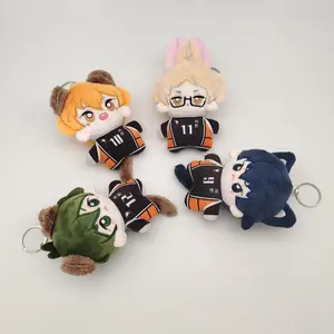 10cm Haikyuu Plush Toy Hinata Shoyo Keychain Tobio Kageyama Yu Nishinoya Bag Pendant Mini Volleyball Stuffed Doll Gifts