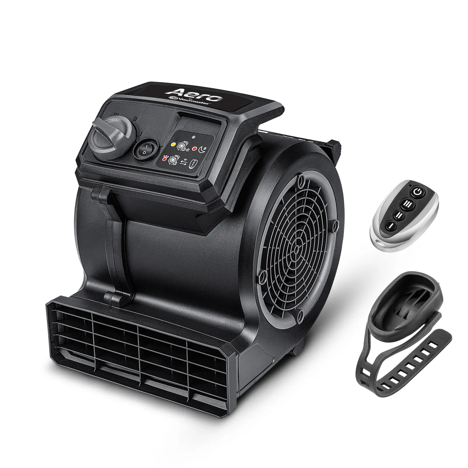 VacMaster AM201R Portable Air Mover Household Appliance - 550cfm flow Corded Unit, 32 mph Airspeed, 0-45-90 Degree Angle Adjustment, Remote+Strap, 12' Cord Mobility, Compact Floor & Carpet Dryer for Cooling Drying