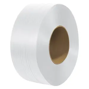 VEVOR Packaging Polypropylene (PP) Strapping 9900' Lengthx 1/2 Widthx 0.03 Thickness, 243 lbs Break Strength, Heavy Duty Banding Pallet Strap Coil, Portable Strong Packing Straps, White
