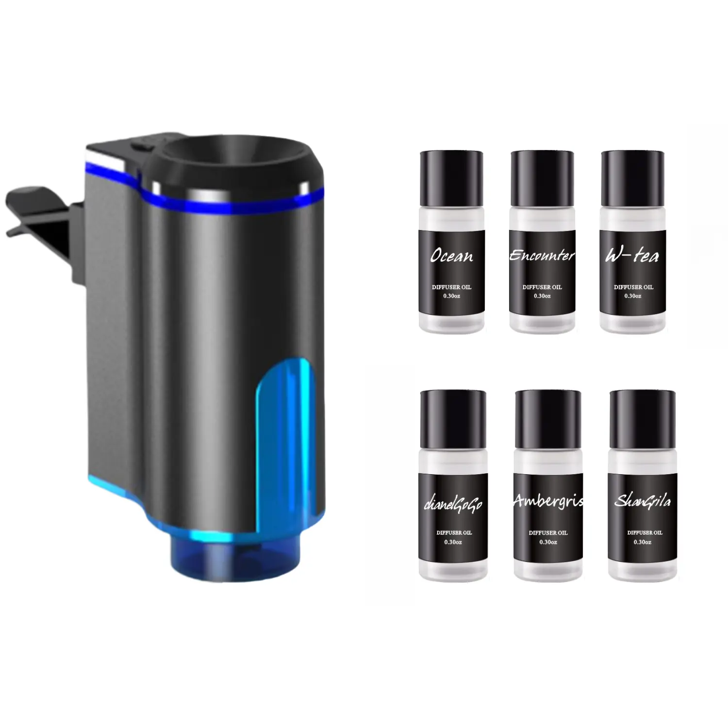 YHOLink smart car aromatherapy machine, car aromatherapy diffuser, 3 adjustable modes, 6 scents, car aromatherapy set, car deodorant, car supplies, car accessories