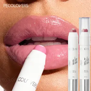 Moisturizing Hydrating Nude Sandwich Lipstick Cute Non-stick Cup Lip Glaze Natural Nude Color Makeup Lip Balm Moisturizing Lip Gloss Base Glossy Lip Care