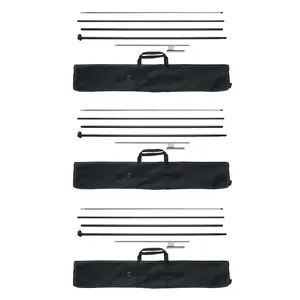 【Summervibes】VEVOR Feather Flag Pole Kit, 3 Packs Swooper Flag Pole 16.3 ft, Sign Flag Poles for Business Advertising Flags Outdoor, with Ground Stakes and A Carrying Bag (Flag Not Included) Aluminum Banner
