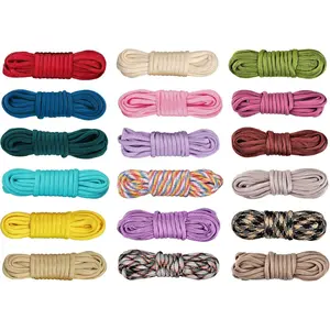 18 Colors 10Feet Paracord Kit- Multifunction Paracord Ropes Combo Craft Kit for Making Bracelet, Lanyard,   (B, 18 Colors)