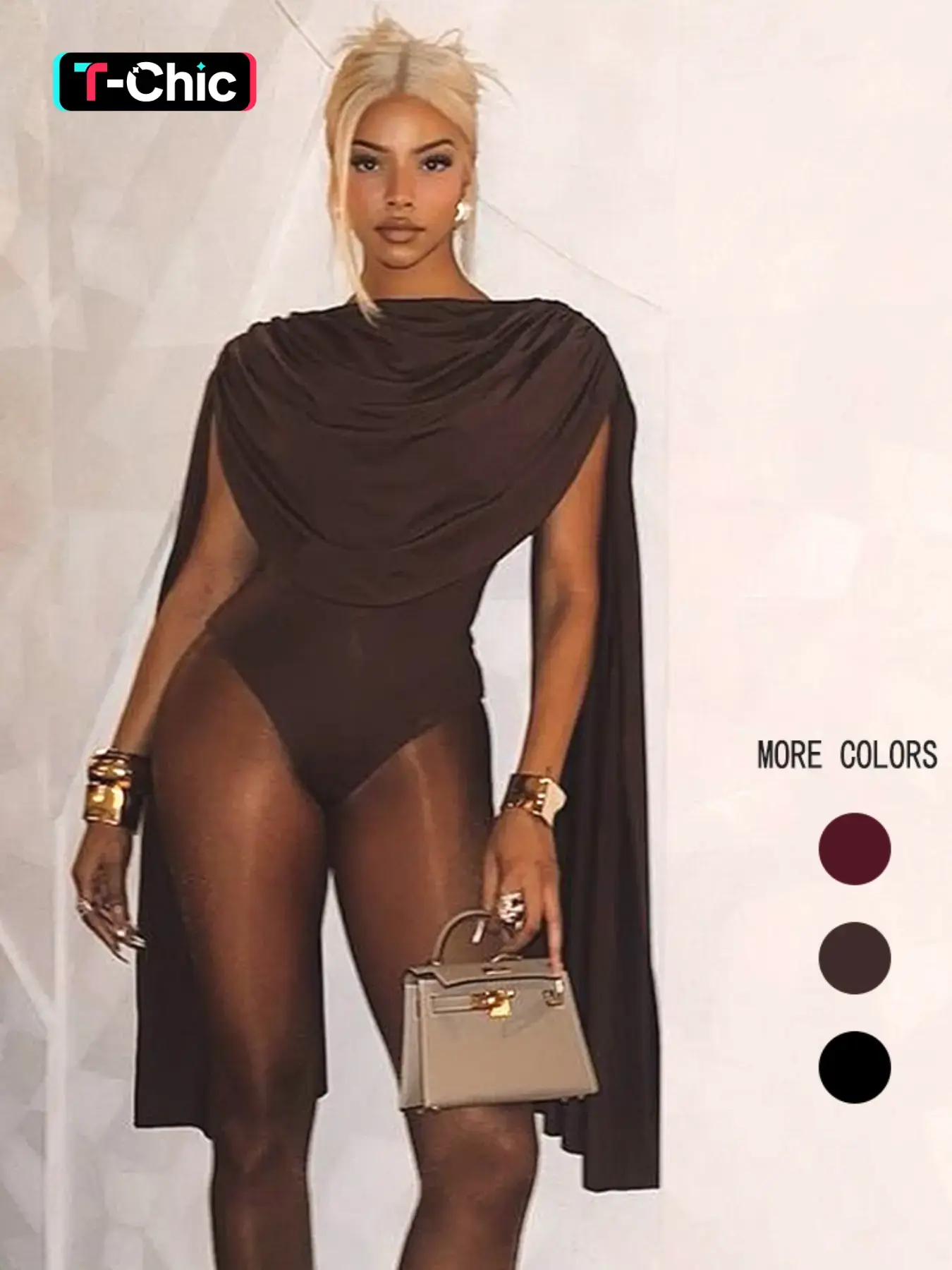 Women's Solid Color Basic Bodysuit, Fashion Minimalist Casual Cowl Neck Bodycon Fitted Soft Stretch Bodysuit for Nightlife, Women's Clothes for Summer, Womenswear