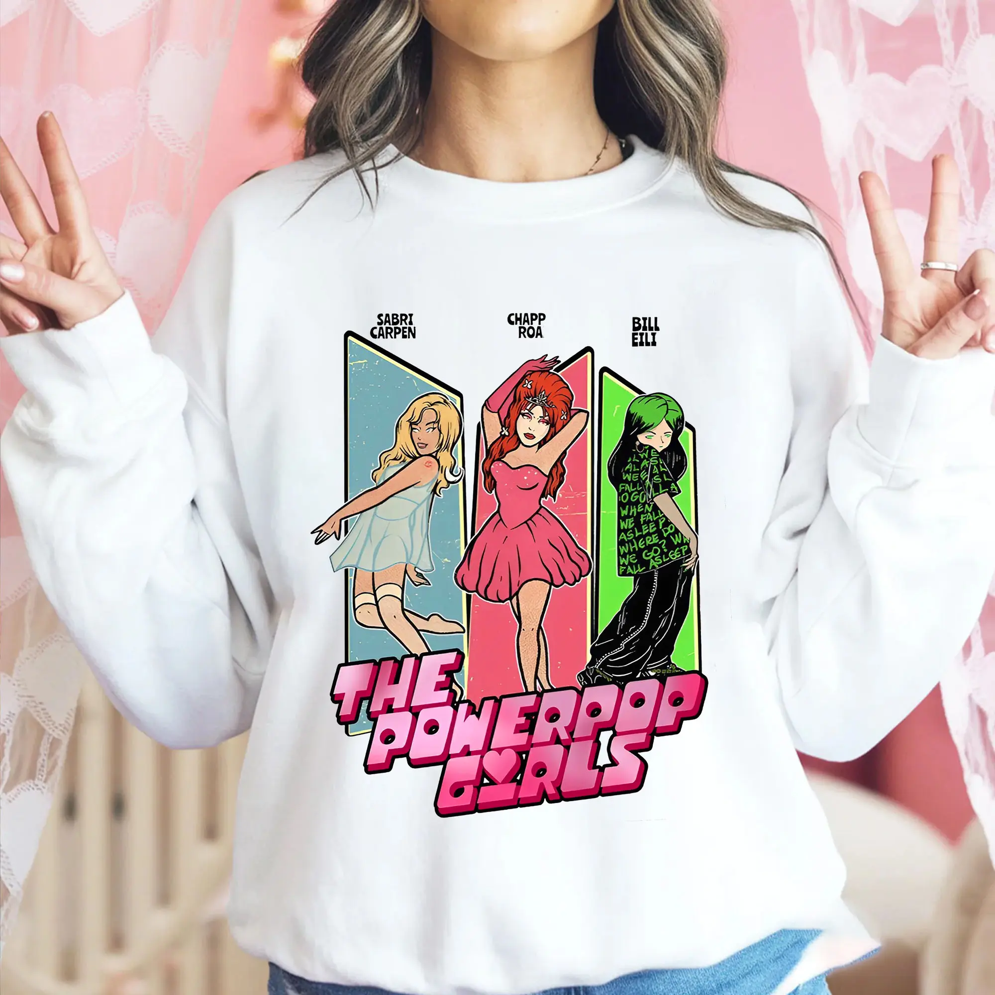 The Powerpop Girls Shirt, Billie&Sabrina&Chappell Shirt, Pop Music T-Shirt, Sweatshirt, Hoodie