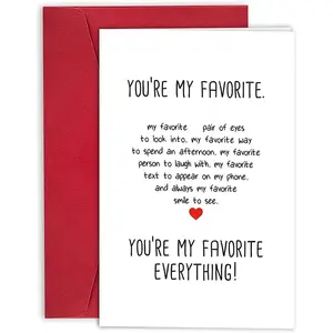 Love-Themed Paper Blessing Card, Custom Message Card, 1 Count Sweet Romantic Greeting Card with Envelope, Multi-Purpose Holiday Card for Men & Women, Positive Message Card