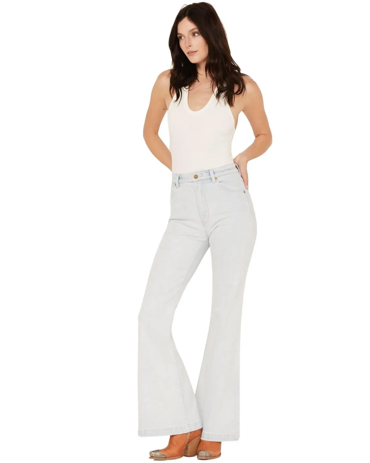 Rolla's Women's Light Wash High Rise Dalton East Coast Flare Jeans - R31j20