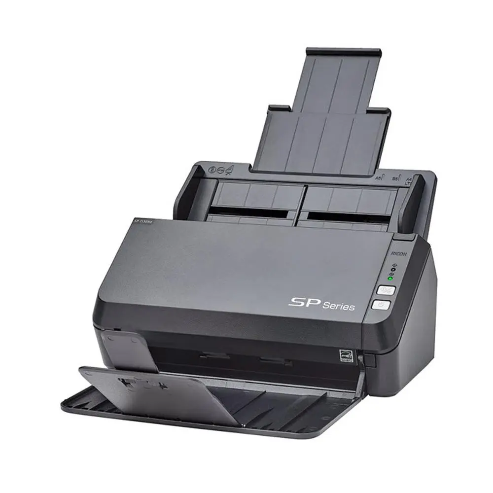 Ricoh SP-1130Ne Color Duplex Document Scanner - Compact Office Equipment for Home Office, Paper-Based Document Digitizer with Reliable Feeding, Clean Image Production, Digitize, Save and Share Capabilities, Small Business
