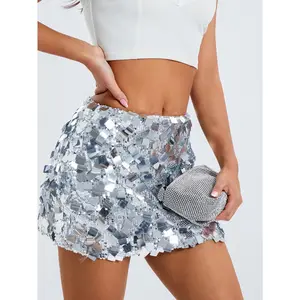 Women'S Four Seasons Sexy Y2K Babe Style Shiny Sequined A-Line Bodycon Micro Mini Skirt| Date Night Street Clubwear, Perfect Valentine'S Day Gift for Her, Multiple Colors Available