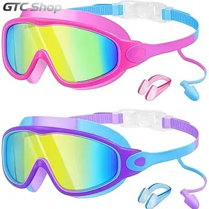 Swim Goggles with UV Protection & Anti-Fog, Excellent visibility for water activities, Fit for Boys & Girls Ages 3-15, Premium swimming gear and essential accessories for swimming and water play
