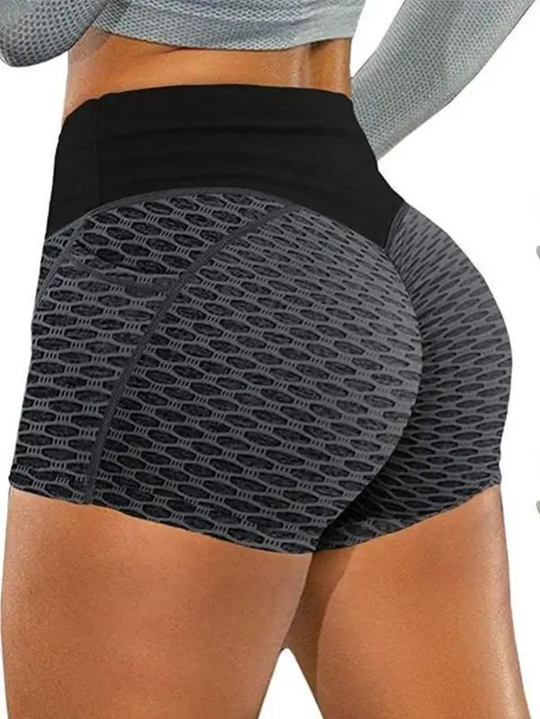 Women's High Waisted Scrunch Butt Workout Shorts – Textured Butt Lifting Gym Shorts, Tummy Control Athletic Yoga Running Shorts for Women