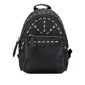 Pre-owned FENDI 1 Backpacks 7AR471 Leather Backpack Key Holder Bag Charm Pouch OK