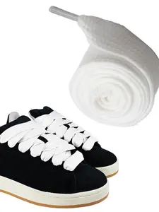 Pure Color Wide 2cm Shoelaces, Suitable for Casual Shoes, Sports Shoes, Canvas Shoes, Sneaker, Daily Use Real Color Shoelaces