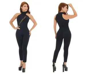 Jumpsuit tummy control butt lifter fashion 6115 Womenswear Black Overalls Skinny Comfort Long Sleeve Piece Style Basic Chic Minimalist Sleeveless