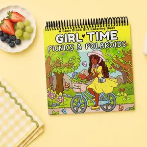 Girl Time: Picnics & Polaroids Coloring Book