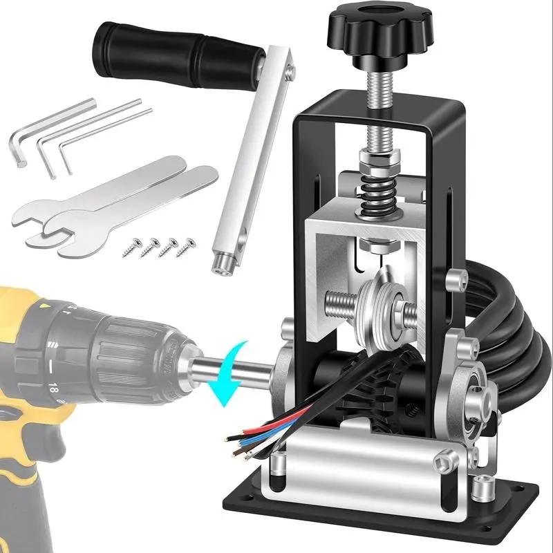 Father's Day Gift Electric Drill-Powered Wire Stripping Machine - Adjustable Manual Tool for Scrap Copper Cable