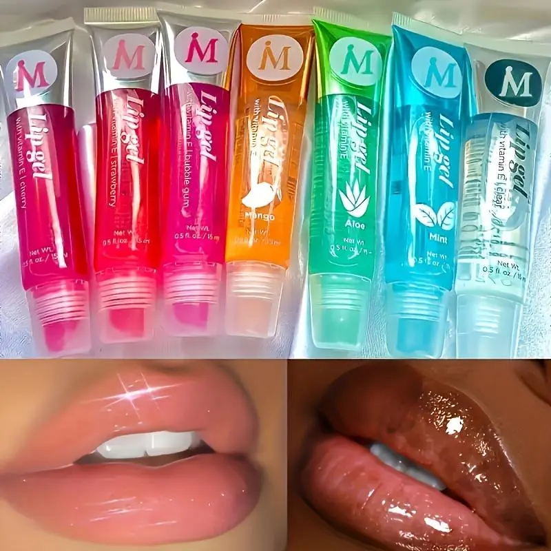 Hydrating Transparent Lip Gloss Oil Set - Coconut Infused, Lightweight, Radiant Finish, Gift Set for Soft Healthy Lips