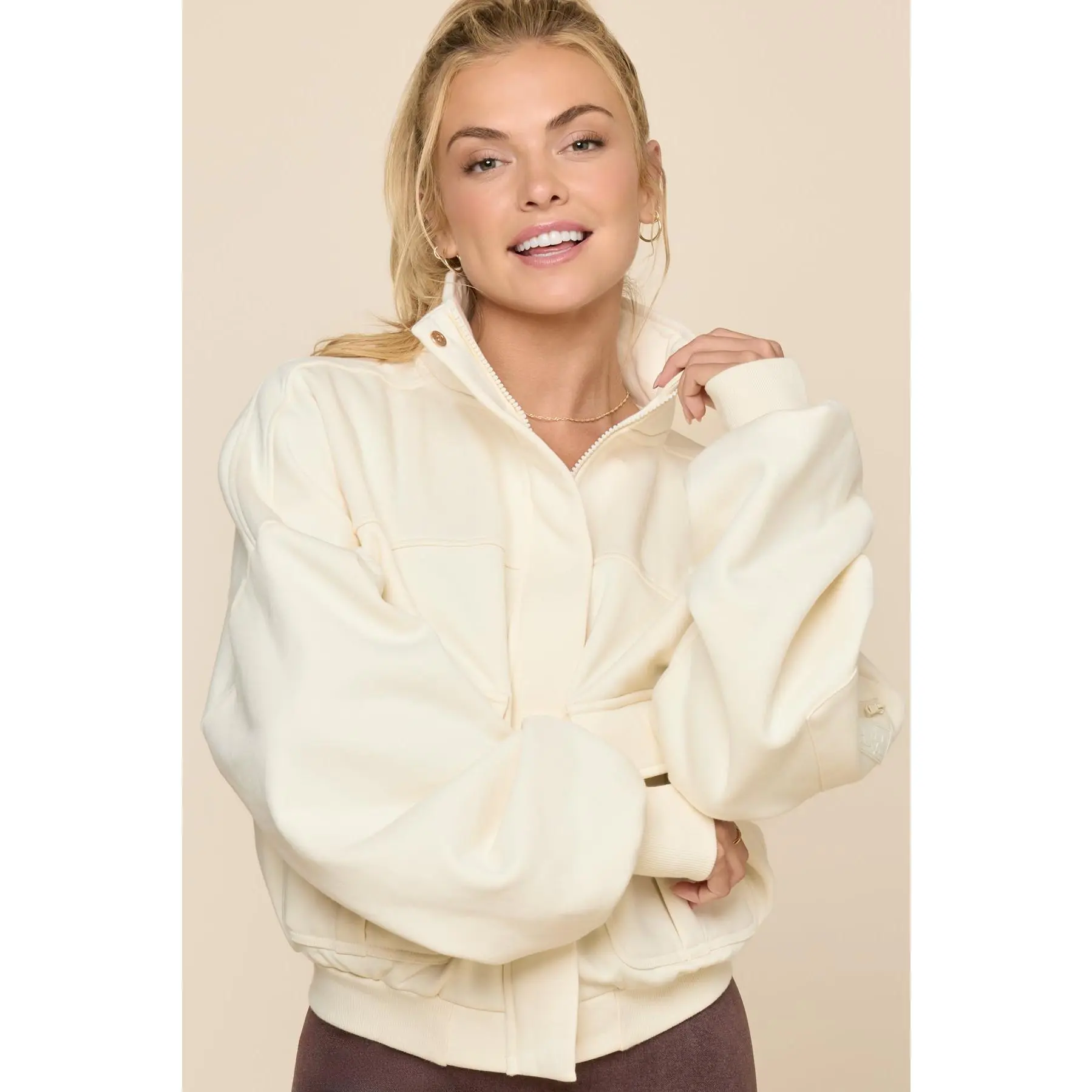 Cloud Bomber Jacket - Ivory