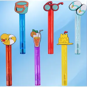 Summer Beach Party Favors, 24Pcs Summer Theme Bubble Wands for Kids,Cute Bubble Wand for Birthday Party Supplies Pinata Stuffers for Kids Goodie Bag fillers Gifts Classroom Prizes