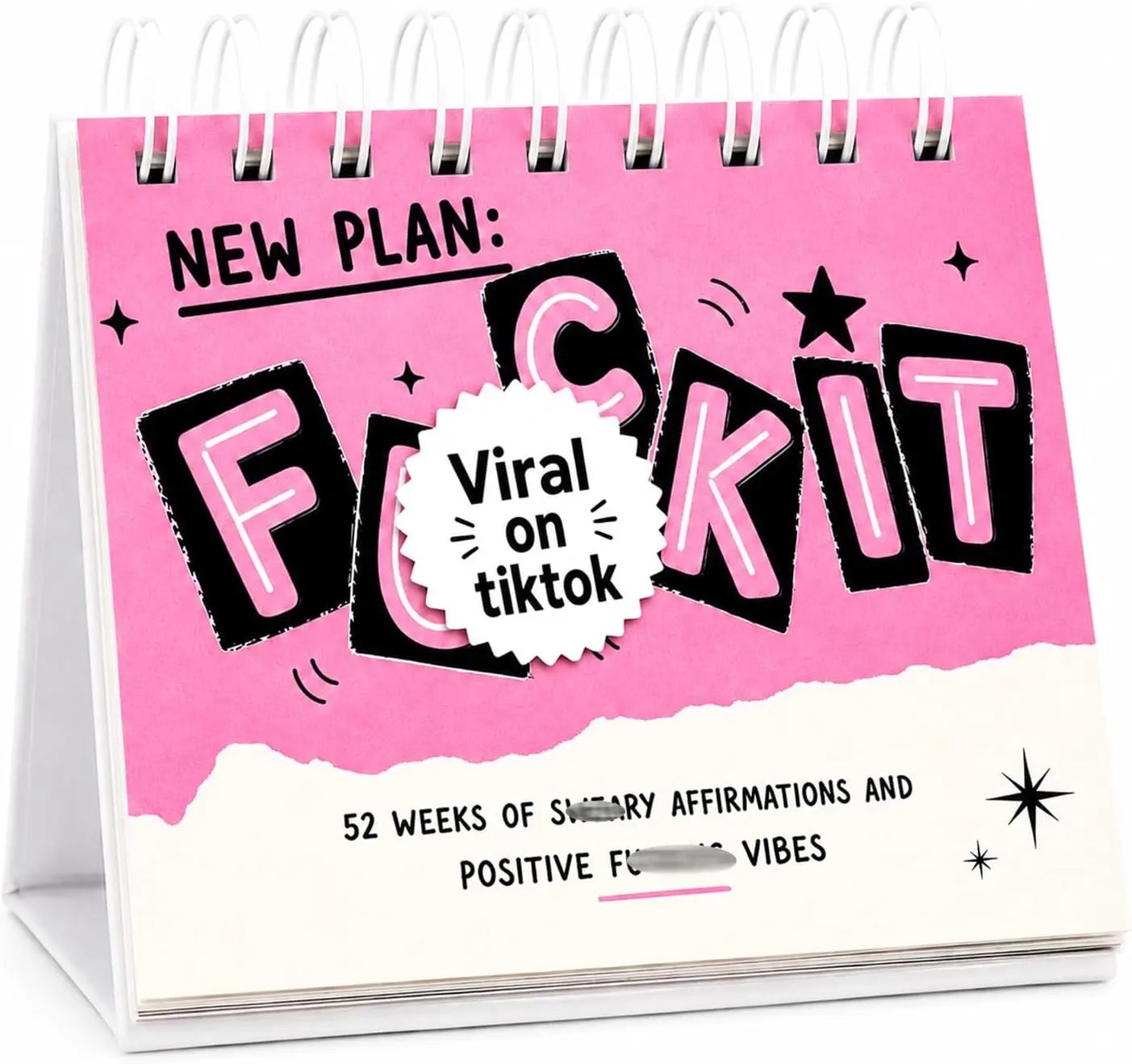 2026 Bold Sass Funny Flip Desk Calendar, 365-Page Gag Daily Affirmations for Women, Office Stationery Unique Gifts for Coworkers
