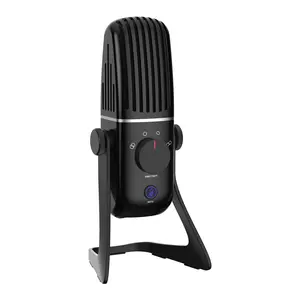 XTUGA USB Audio Microphone with Plug, Stand & Quick Mute for PC Gaming, Computer/Laptop Recording, Podcasting & Streaming (Black) Digital Mixer Kit
