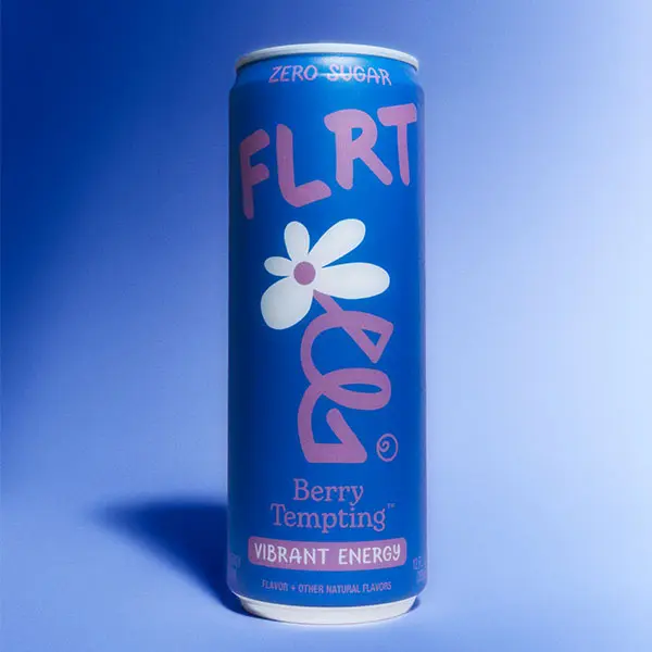 FLRT Energy, Berry Tempting, Clean Energy, Sugar-Free Energy Drink, 12 Fl Oz Can