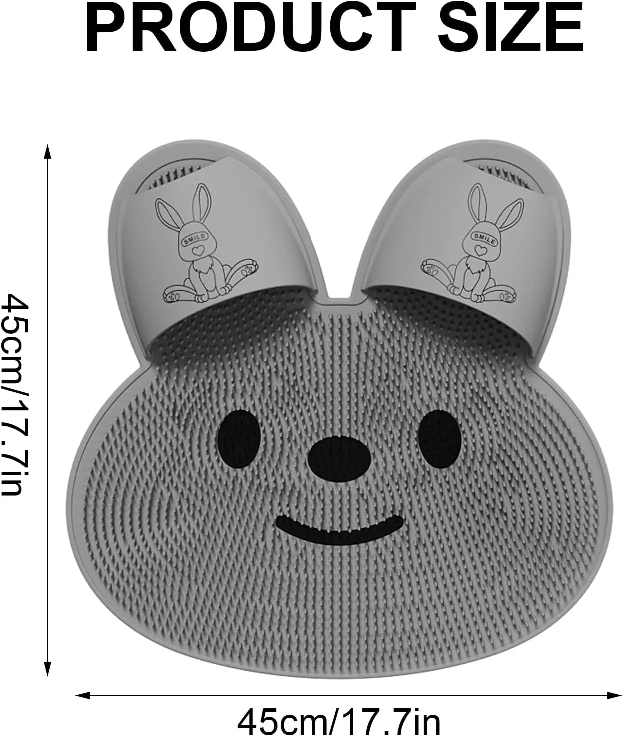 Silicone Foot Scrub Shower Mat – Non-Slip Suction Cup Shower Floor Mat for Bath, Foot Massage & Cleaning