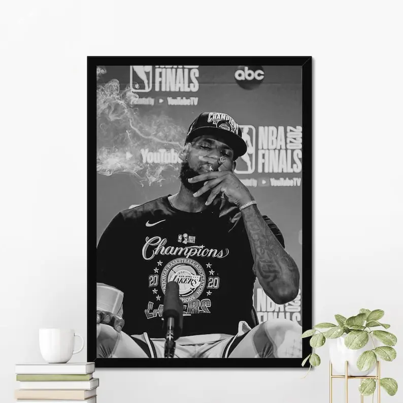 LeBr0n James Poster ,Vintage Baseball Poster, Baseball Print, Product without frame