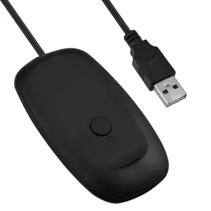 Mcbazel Wireless USB 2.0 Gaming Receiver Adapter, Wireless Controller Console Cables & Adapters for Microsoft Xbox 360, Desktop PC, Laptop - Black