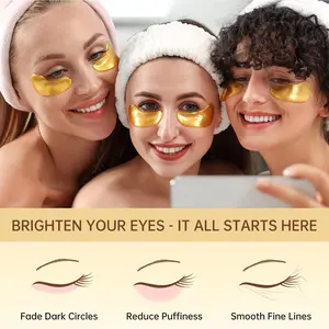The 24K gold collagen eye mask for 15 minutes can help relieve fatigue, fade dark circles and restore the moisture and luster around the eyes