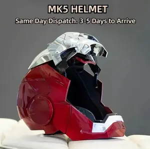 Wearable Helmet - Voice Activated and Remote Control including LED Eyes, Sound Effects, Perfect for Cosplay, Display, and Collectible