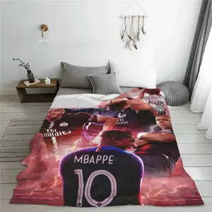 KM Mbappe Merch Blankets Lightweight Blankets Cozy Bedding Throws Suitable for beds and sofas can also be given as a gift