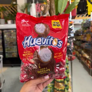 La Universal Huevitos Bonbon - Waffier Redonda Uff Que Relleno! Chocolate Flavor Candy