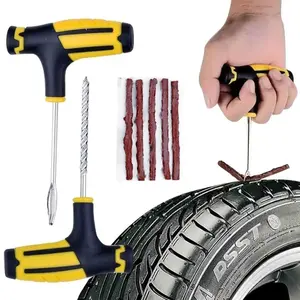 Flat Tire Repair Kit - Professional Flat Tire Puncture Sealant Repair Set, Plug Flats Patch Kit for Car, Motorcycle, ATV, UTV, RV, Trailer, Tractor