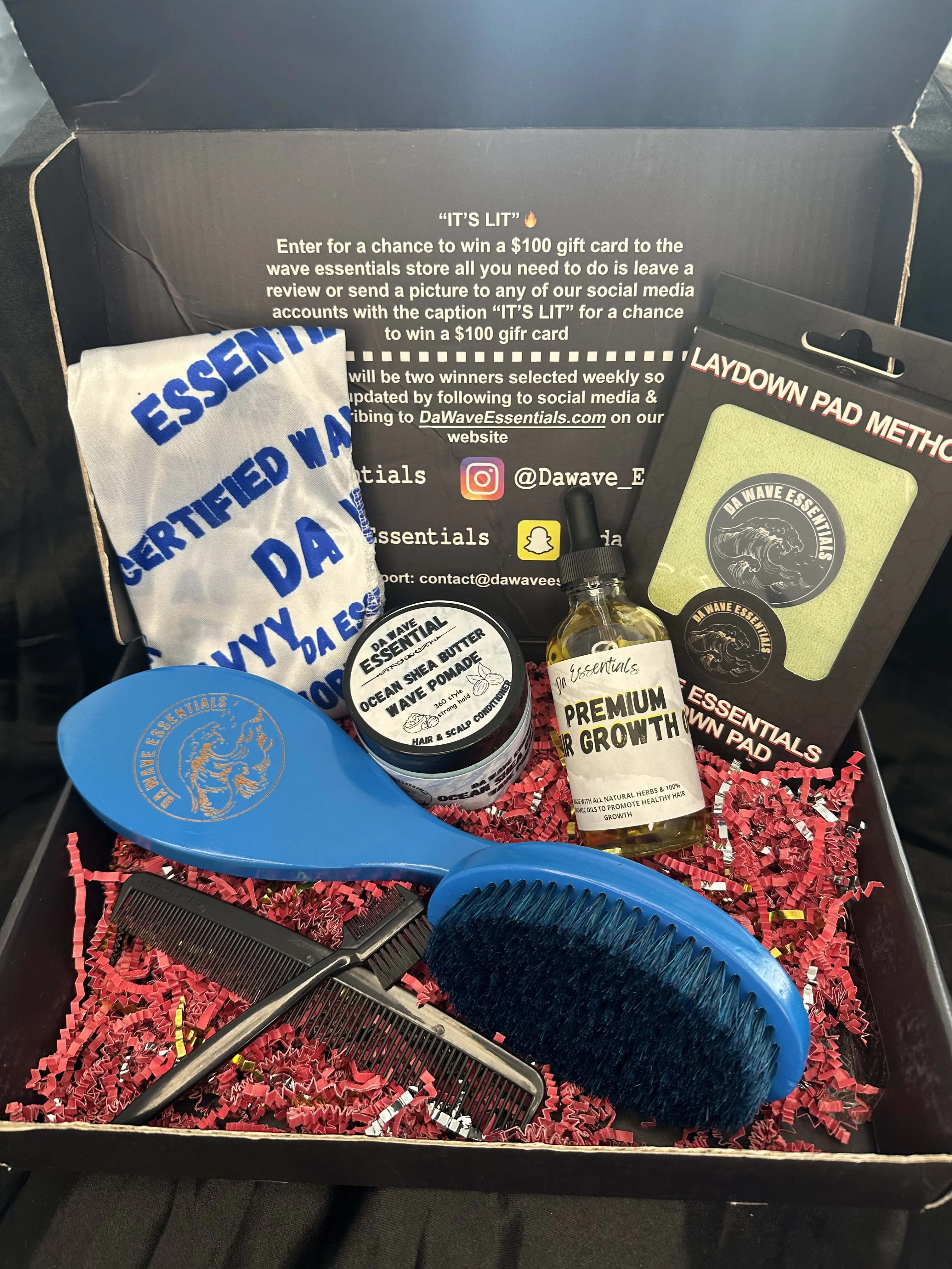 360 Wave Ultimate Beginners Box Starter Kit - Silky Haircare Tool for Taming Frizz, Coconut Oil & Natural Oil Infused, for Adult Males (Beauty & Personal Care Hair Brushes & Combs)