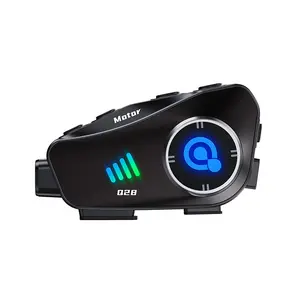 Q28 Helmet Bluetooth Earphone Dashcam 2-in-1 Set Motorcycle Helmet Speakers High Battery Life Helmet Headphone IPX6 Automatic Answer/Call Music Control/Intelligent Noise/Wake up Siri, 2 Different Types of Mic - Compatible with All Helmets