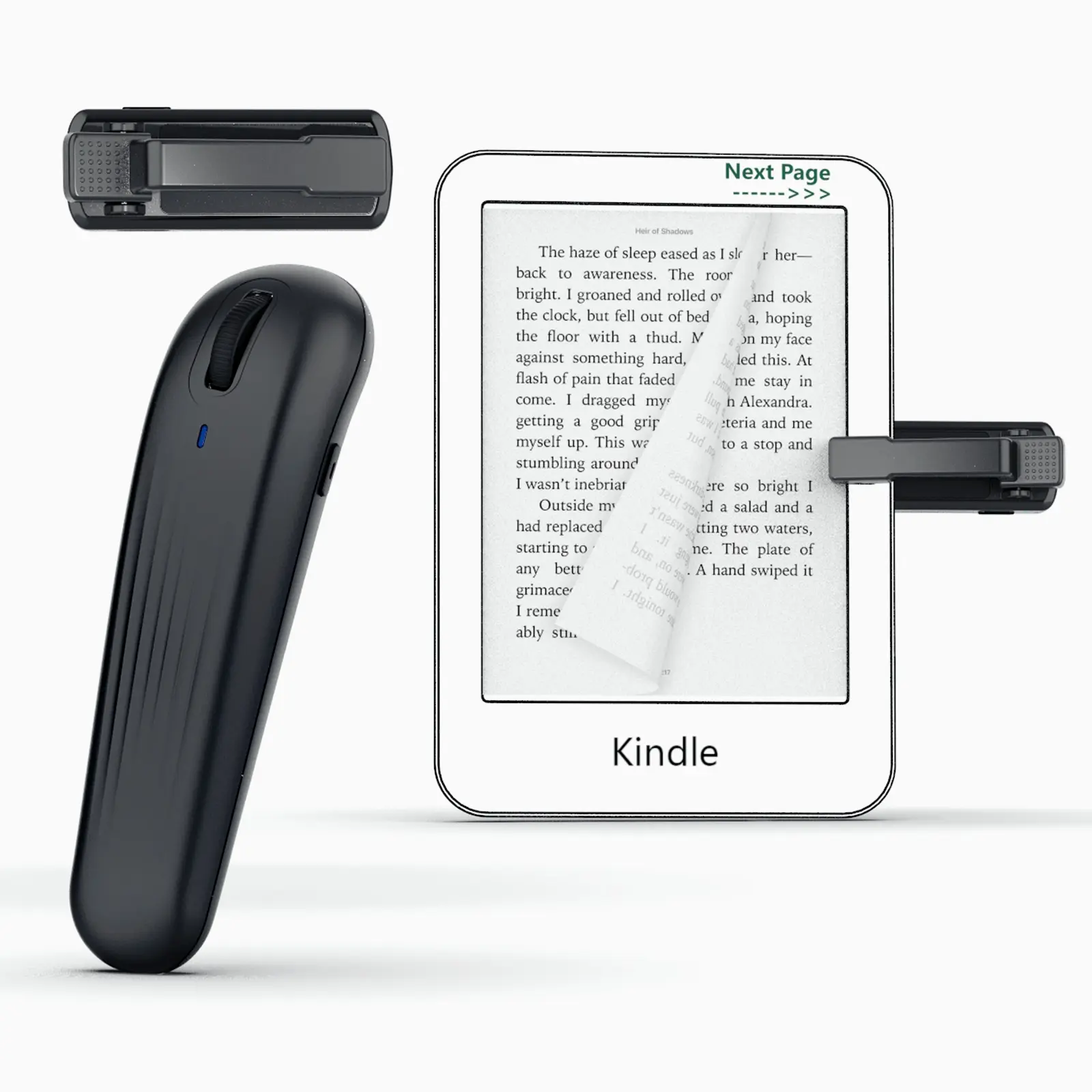 Wireless Page Tumer For Kindle,Scroll Wheel to Turn Pages,Remote Control Page Turner for Kindle Paperwhite Oasis Kobo Device E-Book eReaders IPad